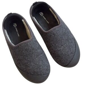 EUC Mahabis Classic Convertible Indoor/Outdoor Slippers Grey Blk 7.5 Retail $169